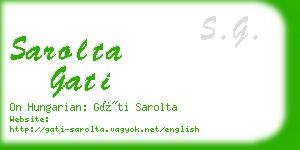 sarolta gati business card